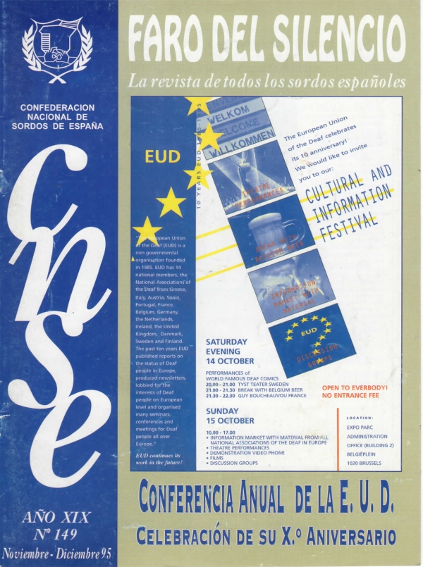 Nº 149 - Conferencia anual de la E.U.D. Celebración de su Xº Aniversario
