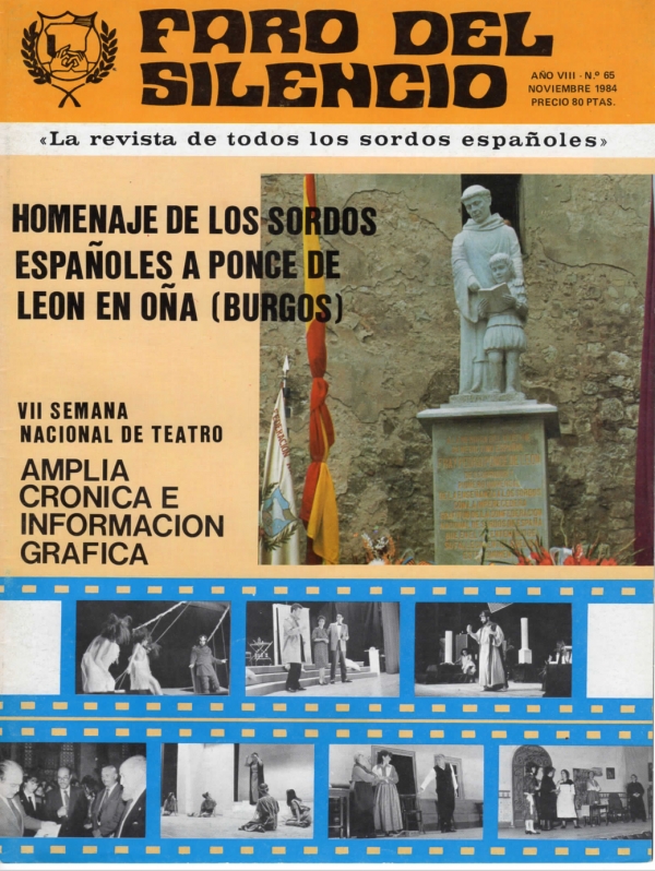 Nº 65 - Homenaje a los sordos Españoles a Ponce de León en Oña (Burgos)
